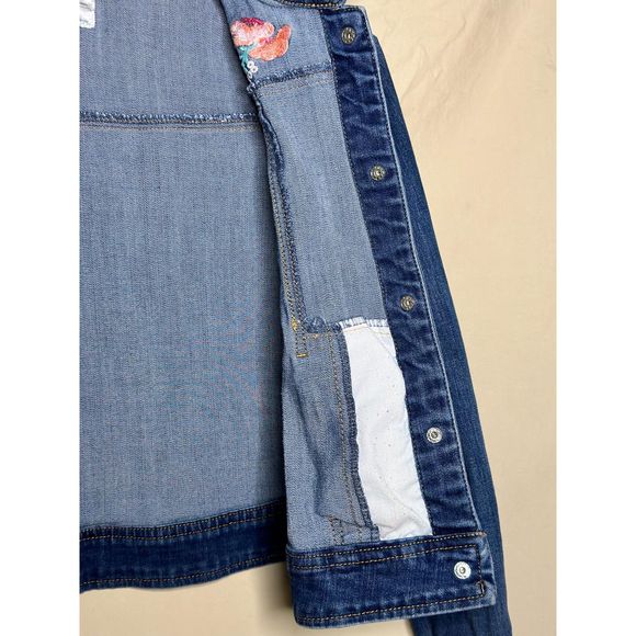Women’s P.S. by Aéropostale, Embroidered Jean Jacket, 14 Blue - Picture 3 of 16
